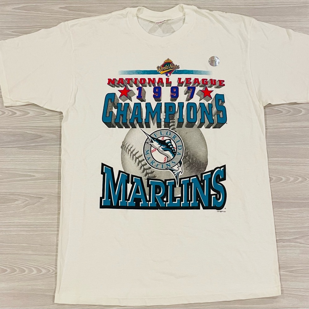 Vintage 1997 Florida Marlins National League Shirt World Series Men’s Size XL